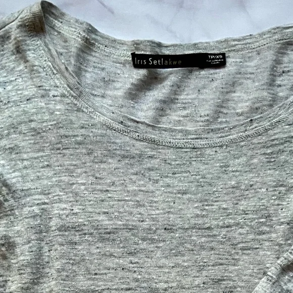 Heathered grey long sleeve top - Picture 3 of 3